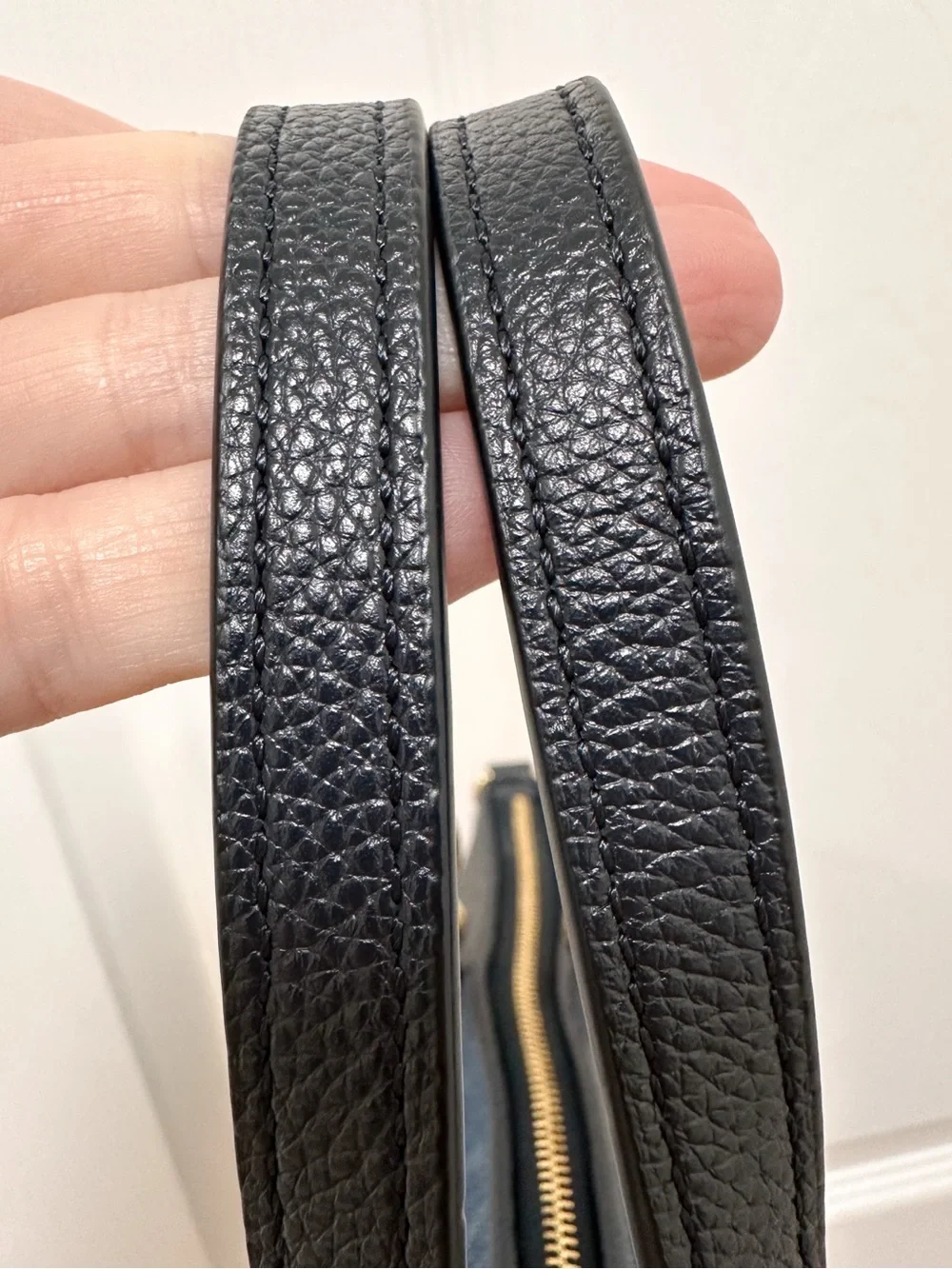 Coach Satchel Bag Kelsey‎ Denim Colorblock Black Pebbled Leather